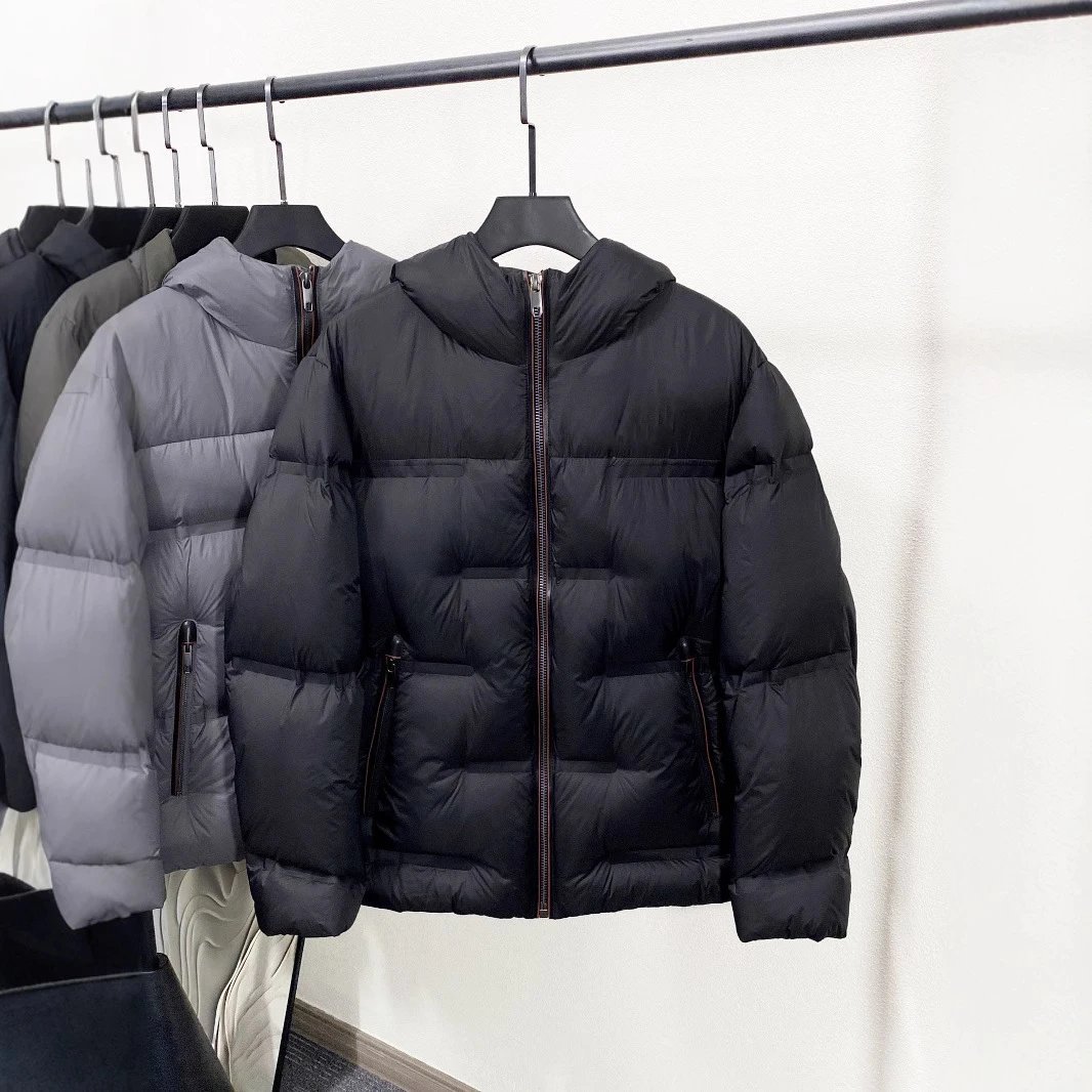 Zegna Puffer Jacket Hooded Down Jacket Black — product photo 3