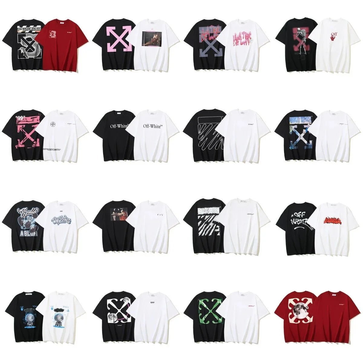 Off-White Graphic Print Oversized Cotton T-Shirt Multicolor — product photo 1