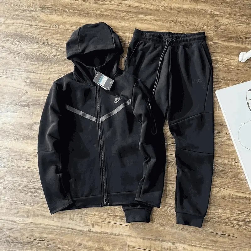 Nike Tech Fleece Sporty Tracksuit Set Black