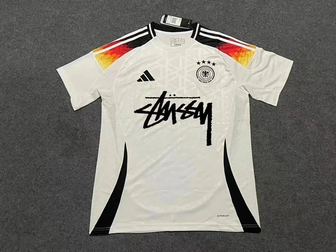 Stussy Nike Brazil National Team Graphic Streetwear Soccer Jersey Blue — product photo 3