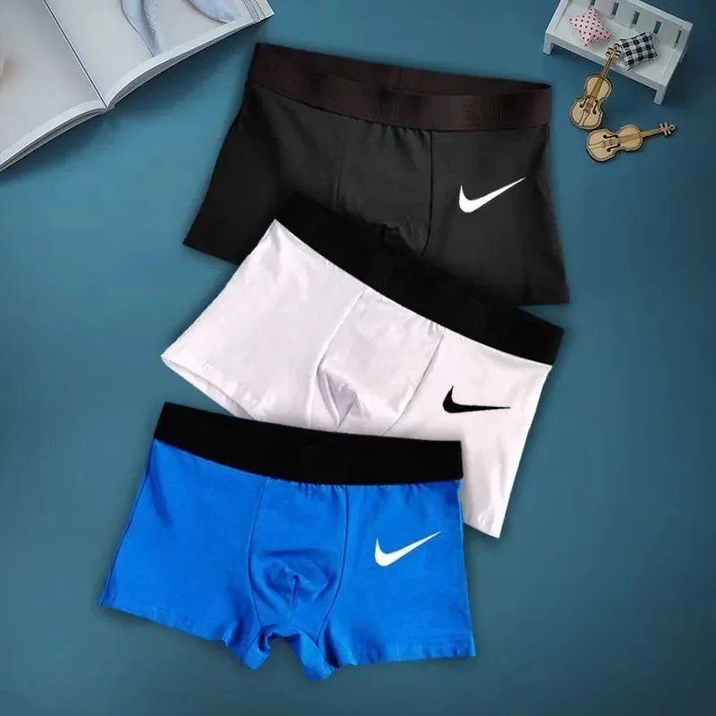 Nike Dri-FIT Comfortable Boxer Briefs Underwear Set Black White and Blue — product photo 1