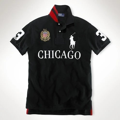Ralph Lauren Chicago City Polo Shirt Graphic Cotton Black — product photo 1
