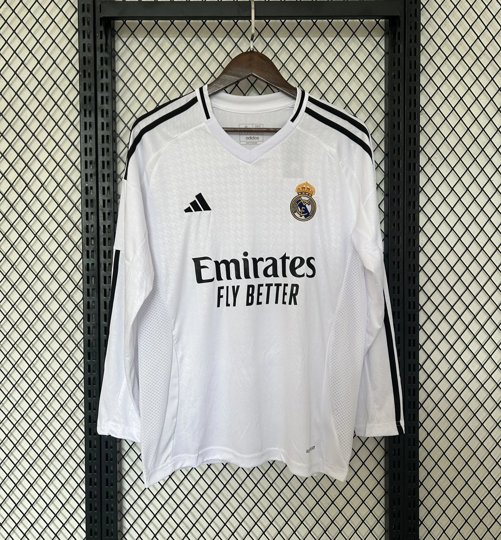 Adidas Real Madrid 2023-24 Home Long Sleeve Football Jersey White