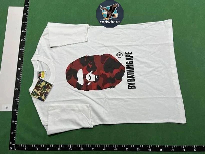 A Bathing Ape BAPE Camo Ape Head Graphic Streetwear T-Shirt White — product photo 3