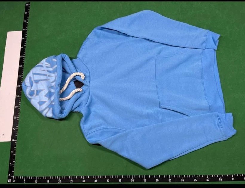 Syna World Syna Graphic Print Oversized Hoodie Light Blue — product photo 1