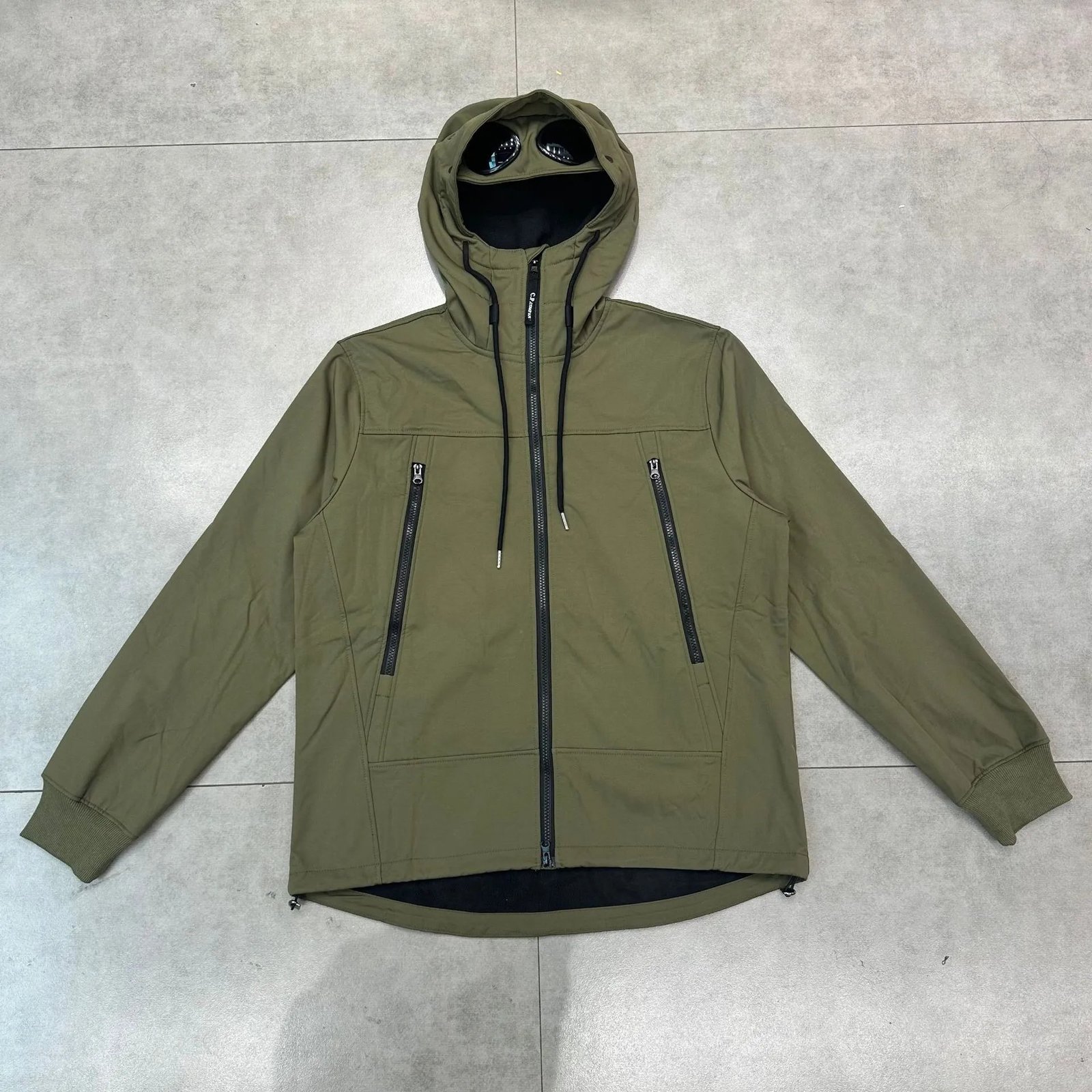 C.P. Company Goggle Hood Soft Shell Jacket Black — product photo 2
