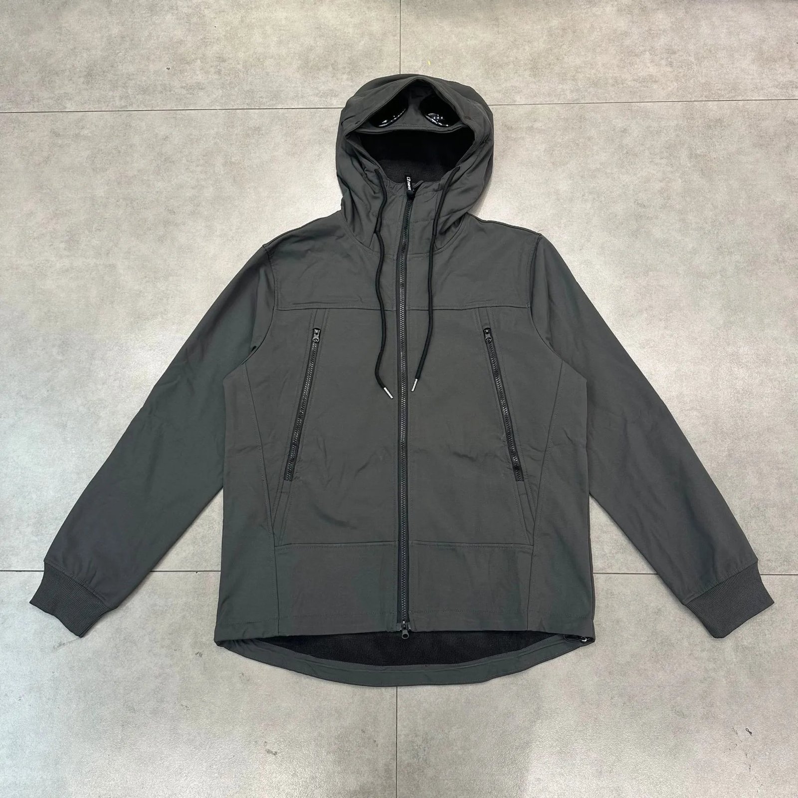 C.P. Company Goggle Hood Soft Shell Jacket Black — product photo 3