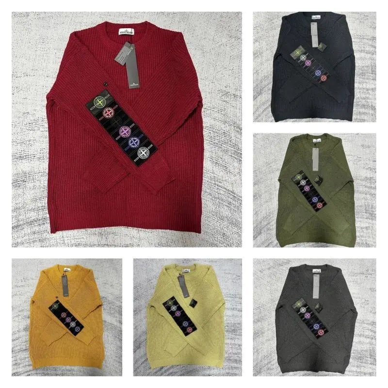 Stone Island Ribbed Knit Crewneck Sweater Multicolor — product photo 1
