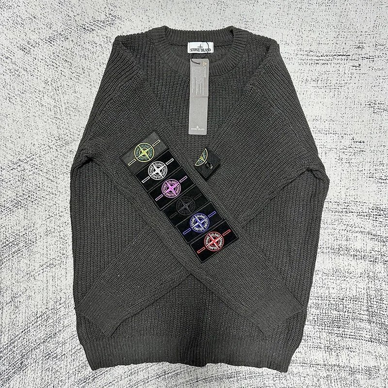 Stone Island Ribbed Knit Crewneck Sweater Multicolor — product photo 3