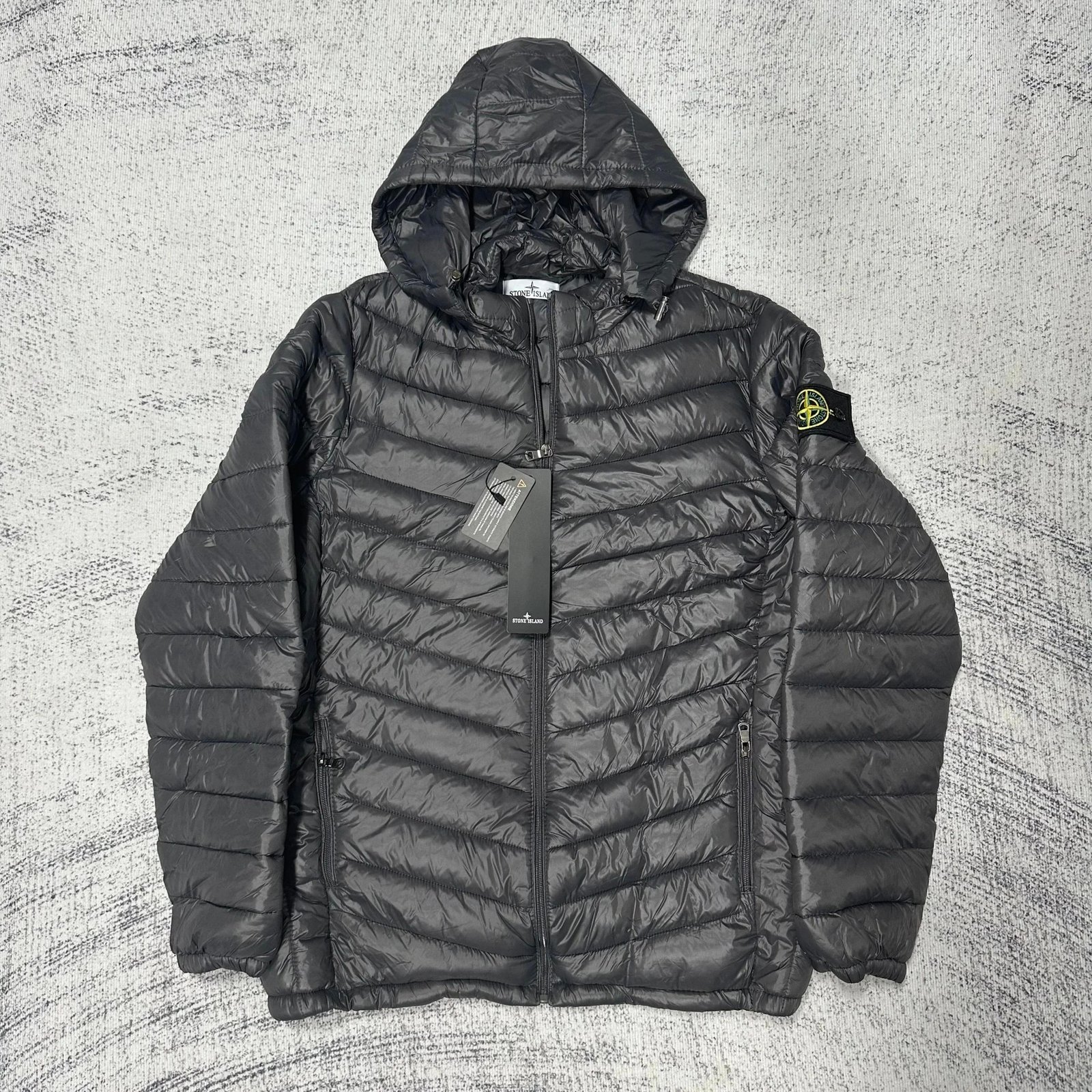 Stone Island Nylon Metal Lightweight Puffer Jacket Black — product photo 3
