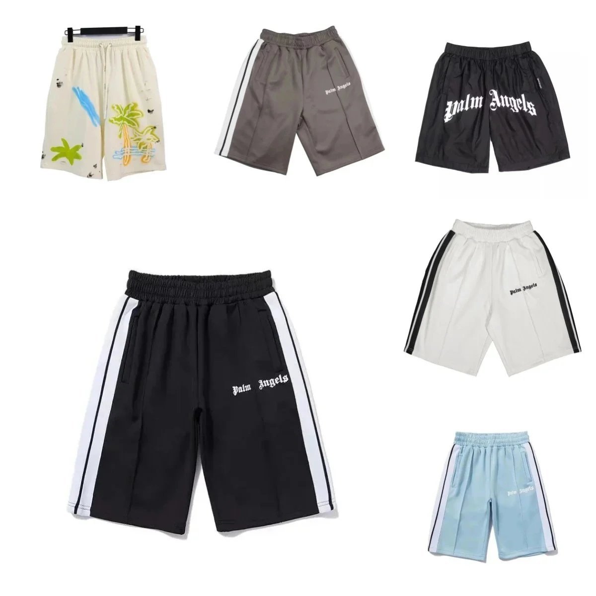 Palm Angels Track Shorts Casual Streetwear Shorts Multicolor
