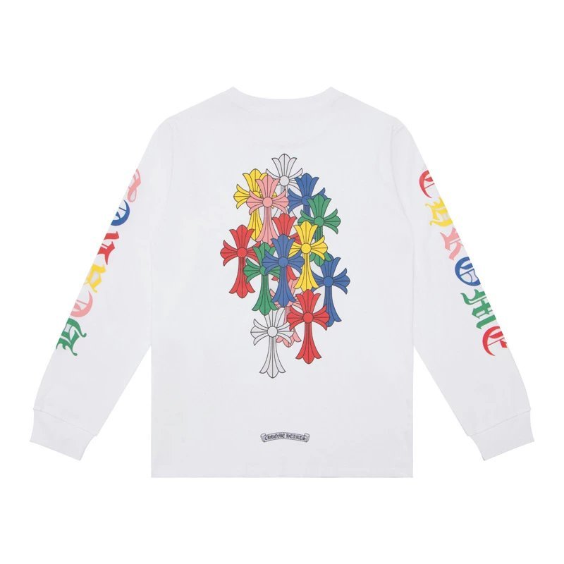 Chrome Hearts Multi-Color Cross Graphic Streetwear Long Sleeve Shirt Black — product photo 3
